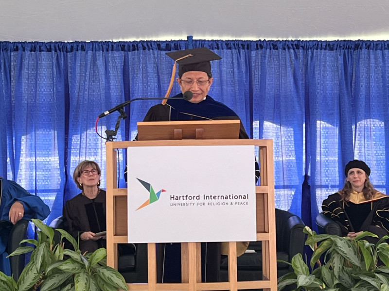 Menag Nasaruddin Umar Dianugerahi Gelar Doctor of Divinity oleh Hartford International University