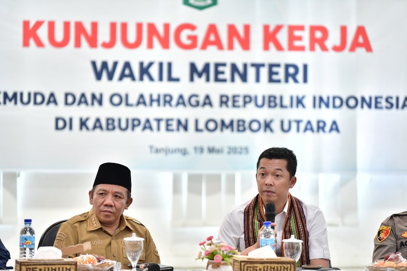 Bupati Lombok Utara Dukung Penuh Pengembangan Pemuda dan Sport Tourism Usai Kunjungan Wamenpora Taufik
