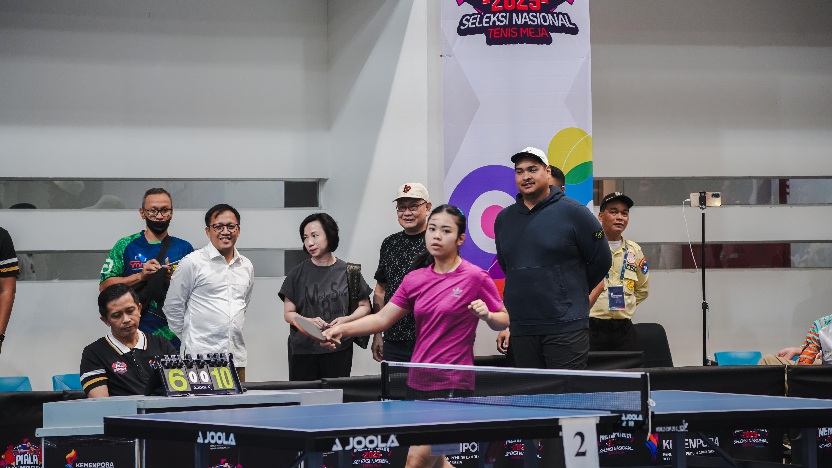 Menteri Pemuda dan Olahraga Dito Hadiri Seleksi Nasional Tenis Meja Piala Menpora 2025