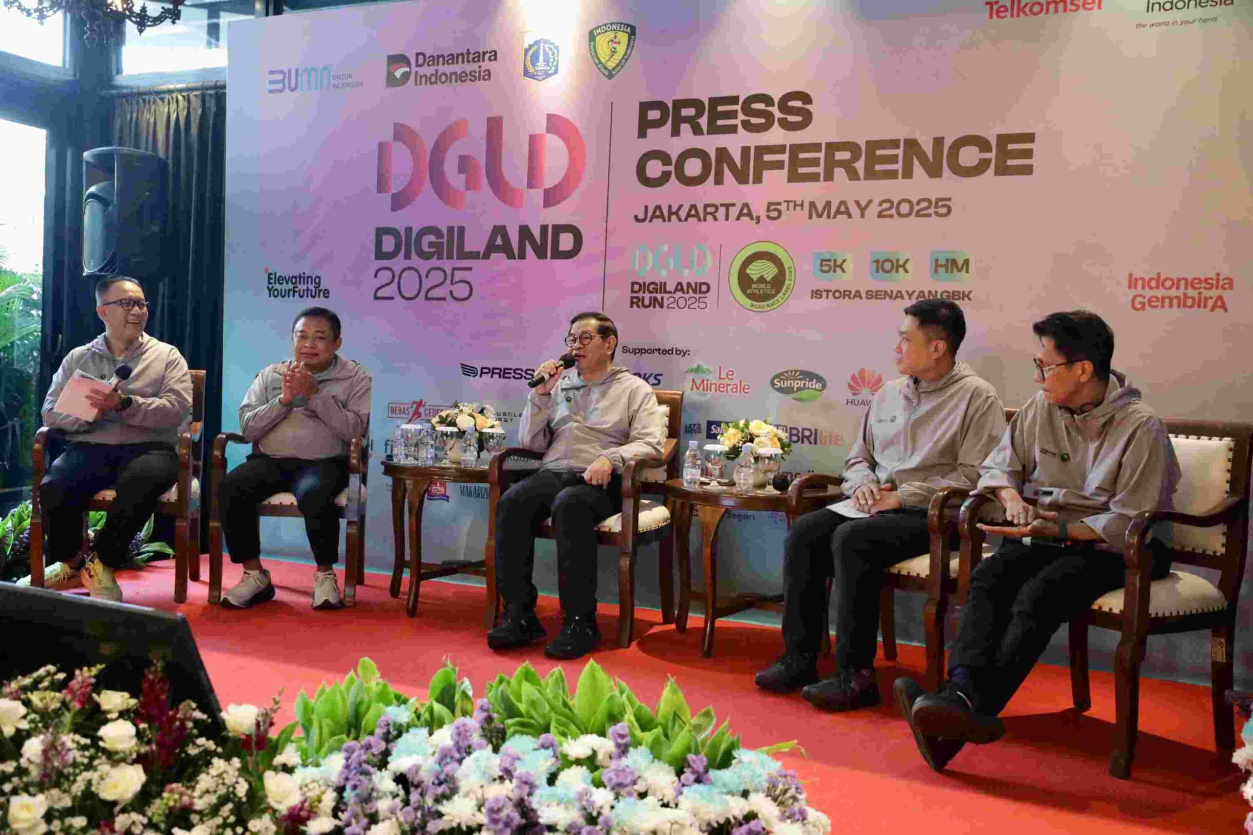 Gubernur DKI Jakarta Pramono Anung membuka konferensi pers Digiland 2025 di Plataran Menteng