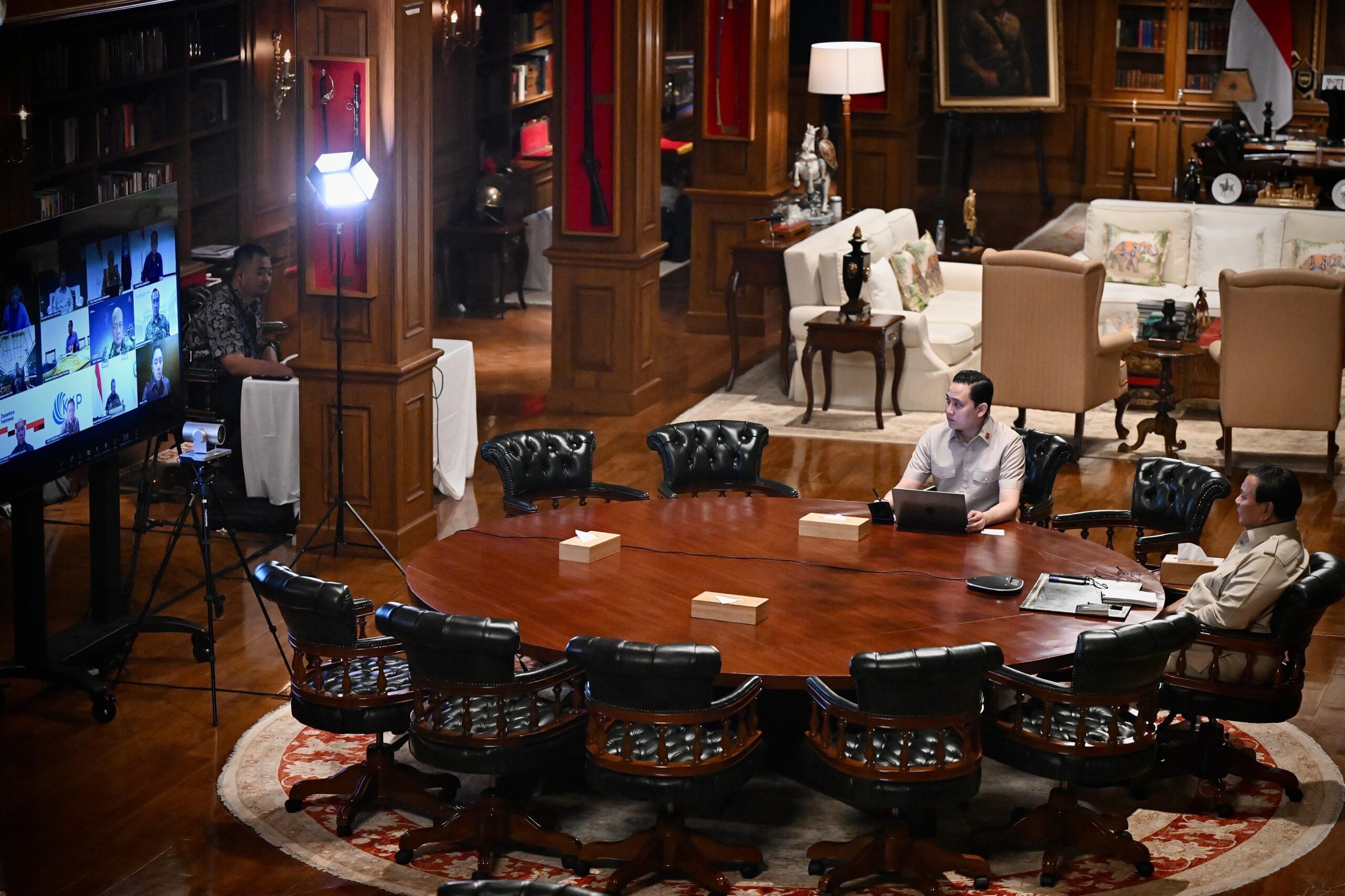 Prabowo Pimpin Rapat Virtual Bahas Strategi Nasional Sebagai Presiden